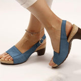 Breakj Women's Large Code 2023 Summer New Fish Mouth Clip Beach High Heel Buckle Buckle Women's