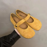Breakj And Cute Girl Wind With Mary Treasure Shoes Summer New Daily Frosted Round Head Shallow Mouth Single