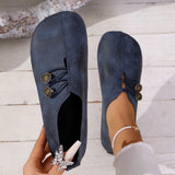 Breakj Summer And Autumn New Soft Leather Flat Soles Women's Round Head Shallow One-Foot Pedal Large Size Women's