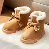 New Winter Fur Snow Boots Women Luxury Thicken Plush Cotton Padded Shoes Woman Platform Lightweight Ankle Boots Botas