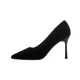 Breakj Standing Not Tired Black High-Heeled Women's Fine Heel Sexy Night Scene 2025 New Temperament Professional Work Shoes Single Shoes