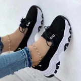 Breakj Single-Shoe Women 2025 Spring Leisure Thick Soles Front Lace Single Shoes
