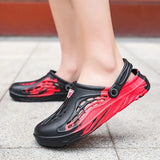 Breakj Men Summer Cool Drag Outdoor Hole Shoes Outside Wearing Sandals Home Half-Dragging Korean Trend Personalized Beach