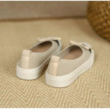 Shoes Women 2023 New Loafers Comfortable and Breathable Knitted Single Shoes Soft Bottom Platform Sole Sports