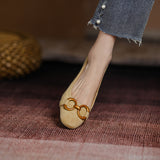 Breakj New Style ~ Retro High-Heeled Women's New Square Commuting Wind Coarse Heel Single Shoes