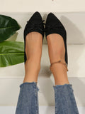 Women's 2025 New Bean Shoes Knitted Flat Shoes Shallow Flying Shoes Large Women's