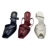 Breakj Home 2025 Summer New Fish Mouth Sandals With Coarse Heel Toe Sandals