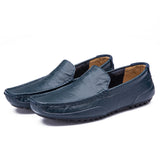 Breakj Seasons Men's Bean Shoes British Black Driving Shoes Leather Spring And Summer Casual Shoes Fashion Warm Lazy