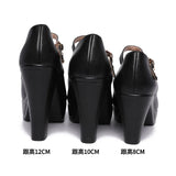 Head 12CM Super High Heels Single Shoes Thick Heels Model Cheongsam Walking Show Shoes Large Size 43 Small Size 32 Professional Working