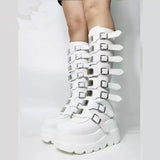Breakj 2025 New Metal Buckle With Thick Bottom High Boots For Women's Large Size
