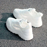 Breakj White Shoes Women 2023 Spring And Autumn New Korean Version Of Fashion Women's Summer Breathable Mesh Shoes Old Dad Shoes