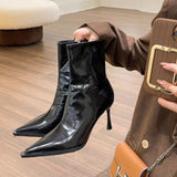 Breakj High And Martin Boots Short Boots Women 2025 New Plus Velvet Temperament Soft Skin Skin Skinny Skinny Skinny And Retro Leather