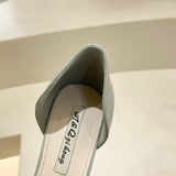 Fashion Women Pumps Pointed Toe Metal Chain Sweet Style Purple Pink Office Dress Shoes Party Pumps Thin High Heels Elegant