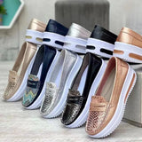 Casual Single Shoes Women's Autumn Solid Color Round Head Low-Top Belt Buckle Soft-Soled Work Shoes Beans