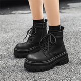 Breakj Charcoal Black High Tube Male British Thick Chelsea Boots Locomotive Martin Pipe Boots Trend Short Boots
