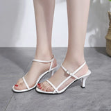 Breakj New High-Heeled Shoes Fashion Toe Simple Solid Color Fine Heel Korean Temperament Commuting Ladies