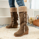 Breakj Lady Cotton Boots After Matte Tuxedo High Boots Sleeve Slope And Snow