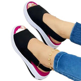 Shoes Women Platform Sandals Stretch Fabric Summer Women's Shoes Comfort Walking Ladies Sandalias Female Casual