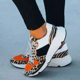 Summer Hot Lady Shoes Women Sneakers Leopard Mesh Breath Women Running Female Shoes Outdoor Flat Platform Zapatos