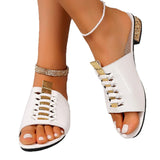 Breakj Cool Slippers Women's Spring And Summer Coarse And Beef-Shoeed Women's Sandals Fish Mouth Side Zip Retro Women's Shoes