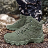Breakj Spring And Summer Thick-Soled Cross-Country Boots High-Top Military Boots Men's Outdoor Sneakers Leisure Shoes Hiking