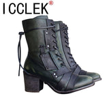 Boots Women British Style 2023 New Autumn Retro Wild Thick-soled Increased Chelsea Motorcycle Boots Women
