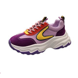 New Spring Daddy Shoes And Women's Color Matching, Breathable Leisure Sports Shoes, Running Shoes With Light And Soft