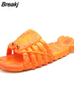 Summer Lobster Slippers Women Funny Animal Flip Flops Cute Beach Casual Shoes Unisex Big Size Soft Beach Slippers