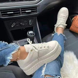 Breakj Summer New Large-Size Single-Shoe Women's New Round-Headed Leisure Thick-Soled Viscose Shoes Single