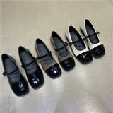 Evening Wind Gentle Thick Soles Mary Jane Single Shoes Spring And Autumn Fragrant Style British Small Leather Shoes INS