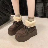 Breakj Snow Boots Women 2025 Winter New Plus Velvet Warm Hair Thick Bottom With Stylish Casual Cotton