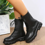Breakj Autumn And Winter New Korean Version Of The Martin Boots Women Round Thick-Bottomed Fashion Boots British Fan Boots