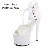 Women 2023 Sexy High Heels Strip Pole Dance Gladiator Plus Size Sandals Fetishism Ankle Strap Sexy Platform Wedding