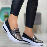 Breakj New Casual Single-Shoe Pure Color Round Head Low Belt Buckle Soft Sole Working Shoes Bean