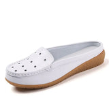 Two Different Women's Shoes Real Leather Moccasins Mother Loafers Soft Leisure Flats Female Ladies Driving Net