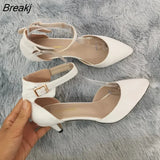 Ladies Bridal Suede Thin Heels Pumps Wedding Party Shoes Newest Women Open Toe Sexy Ankle Straps Sandals