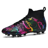 Breakj Autumn New High-Top Football Shoes Artificial Grass Men's Large-Size Training Sports Grass Football
