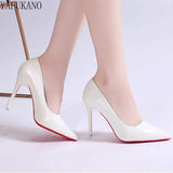 Black Sexy Stiletto High Heels Classic Womens Pumps 6cm/10cm Party Wedding Shoes Fashion Pointed Toe Red Sole Single