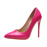 Breakj Large-Size Spring High Heel High-Heeled Shoes Leather Sharp Single Shoes Women's Shoes Size