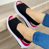 Shoes Women Platform Sandals Stretch Fabric Summer Women's Shoes Comfort Walking Ladies Sandalias Female Casual