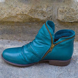 2019 Autumn Winter Retro Women Boots Fashion Genuine Leather Ankle Boots Cross Strappy Vintage Zapatos De Mujer Wram
