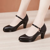 Leather Pointed Stilettos Model Catwalk High Heels Cheongsam Performance Shoes Comfortable Shallow Mouth Work Single Shoes Large