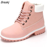 Boots For Women 2023 New Brand Snow Boots Fashion Warm Winter Boots Women Solid Square Heel Shoes Woman Plus Size