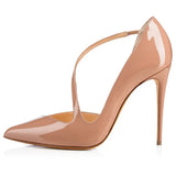 Leather High Heels, Fine High Heels, Elegant Pointed Single Shoes Supply E-Commerce Direct