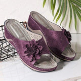 Breakj Flower Slope And Cool Slippers Women 2024 Summer New Fashion Casual Cold Slippers