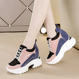 Breakj Red High-Gtong Women's Shoes Single Shoes 2025 Autumn New Korean Version Of The Fashion Thick-Bottomed Cake Trend Casual Sports Shoes
