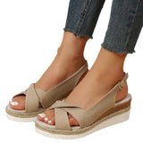 Breakj Summer New Women's Shoes Eaby Comfortable Thick-Soled Sandals 40-43 Light-Bottomed Buckle With Fish Mouth Sandals