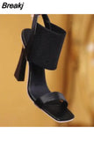 Elastic Band Women Pumps High Heels Brand Design Sexy Gladiator Summer Party Shoes Peep Toe Ladies