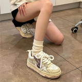 Designer Women's Sneakers Spring Autumn Casual Lace Up Woman Flats Platform Sneakers Shoes Tennis Female Sports
