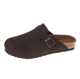 Breakj Flat-Bottomed Lazy Slippers Women Wear Frosted Personality Half-Tomulator Shoes